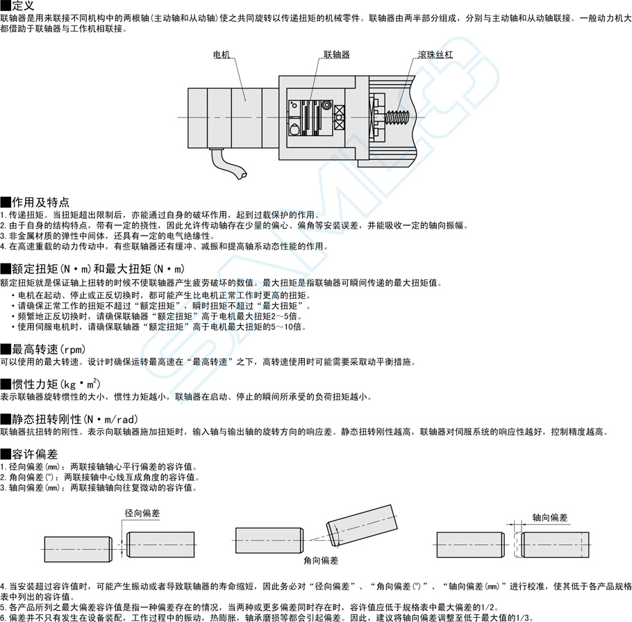 梅花式聯軸器-夾持型作用與用途