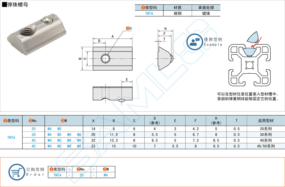 彈珠螺母規格型號大全