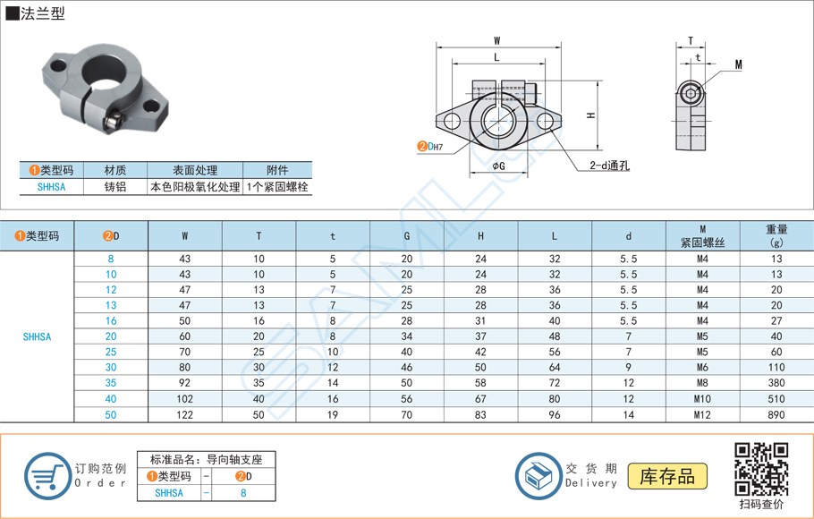 導向軸支座有哪些規(guī)格
